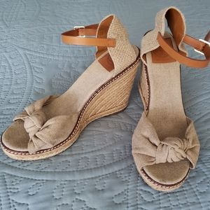 Tory Burch Espadrille Wedge Sandals - sz 8.5